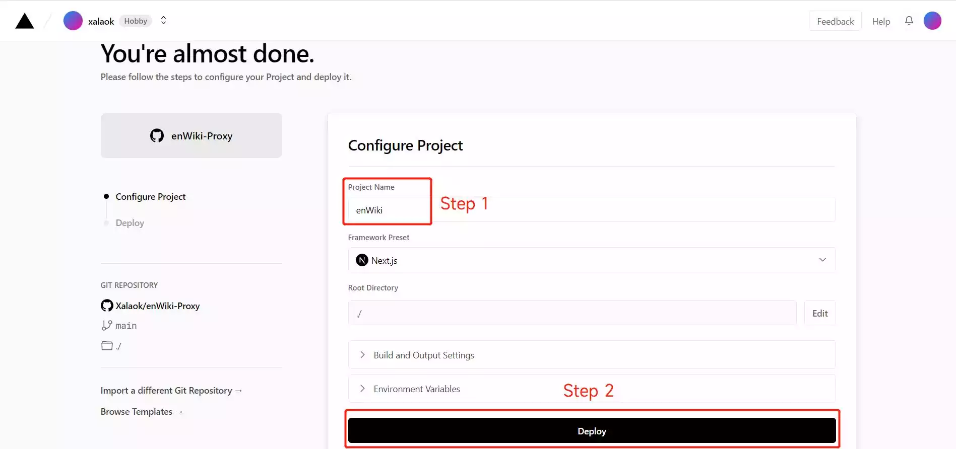 Configure Project