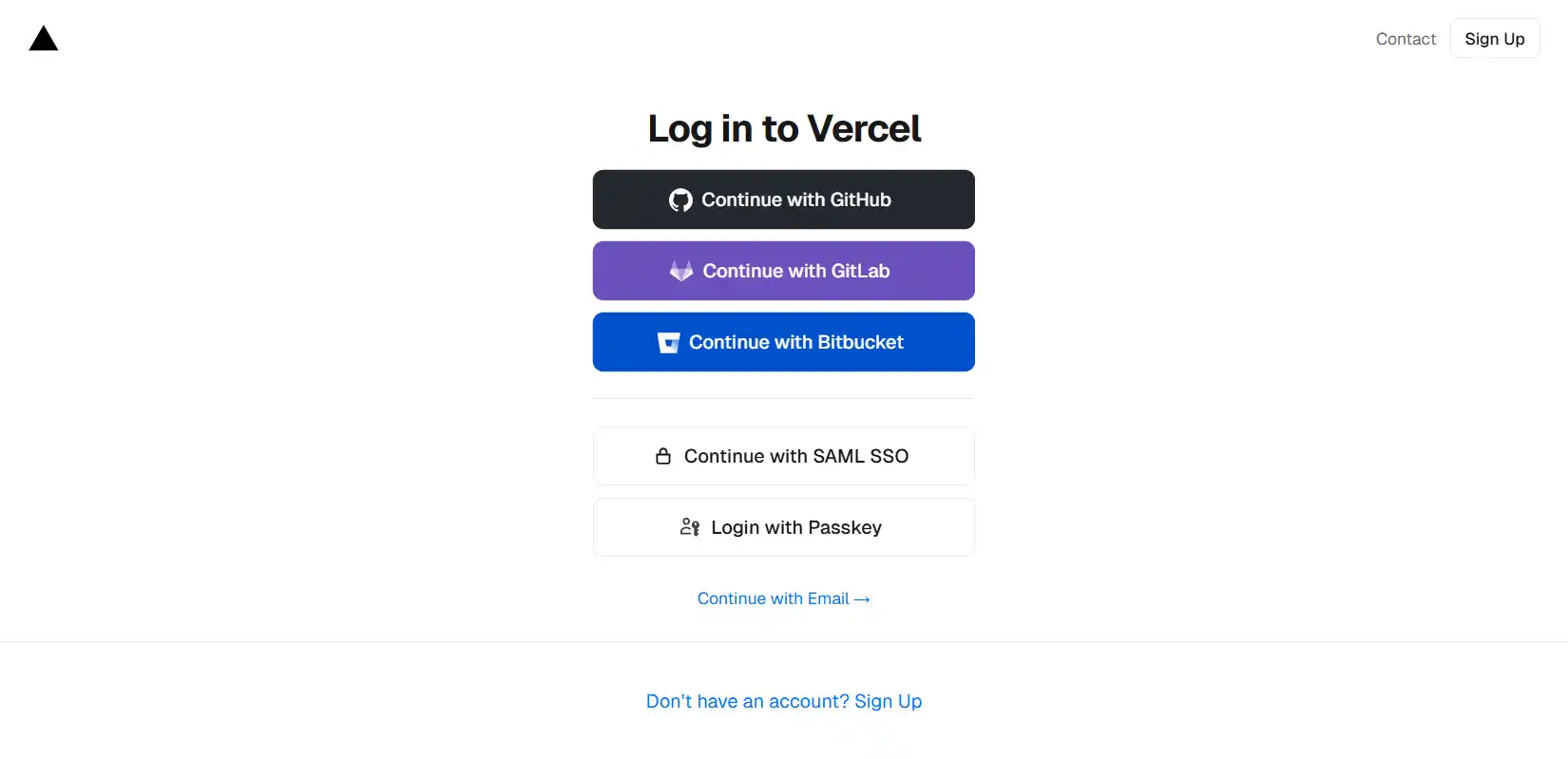 Log in to Vercel